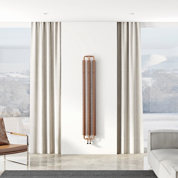 Designer Radiators Ideas for Living Rooms 8 Terma Ribbon - vertical copper radiator poshrads