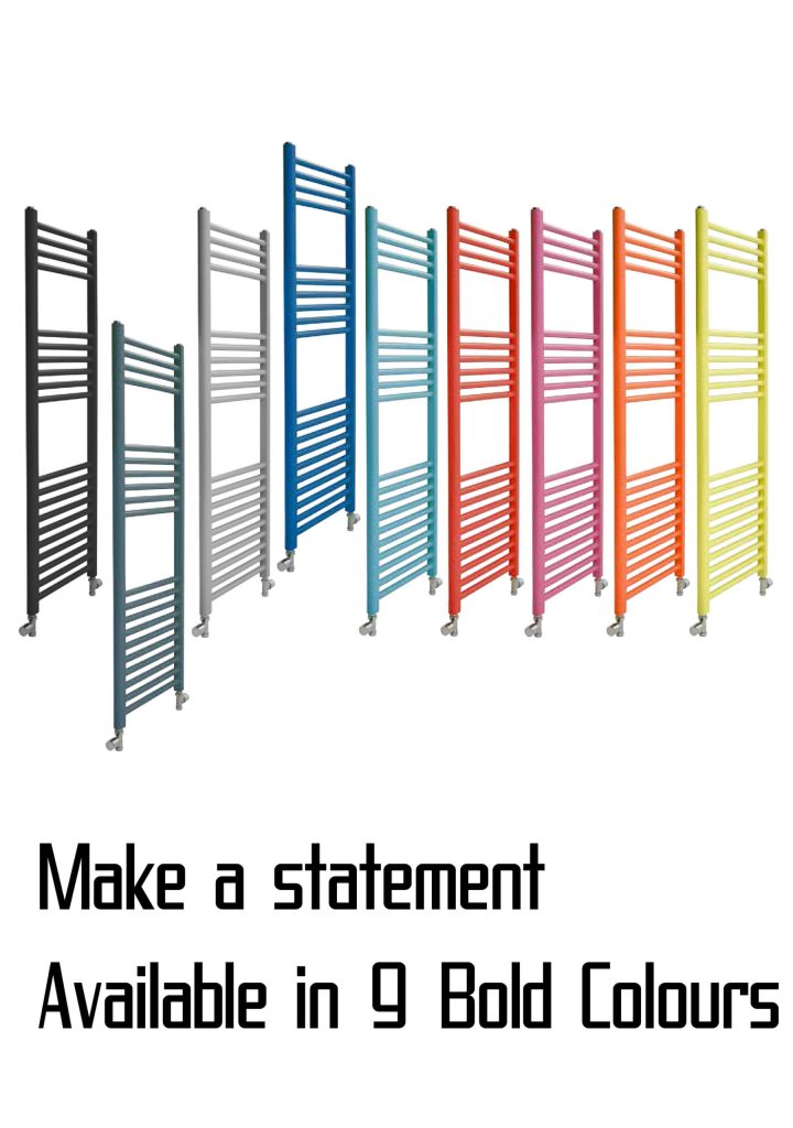 Designer Radiators and Heated Towel Rails for Bathrooms 1 coloured towel rails