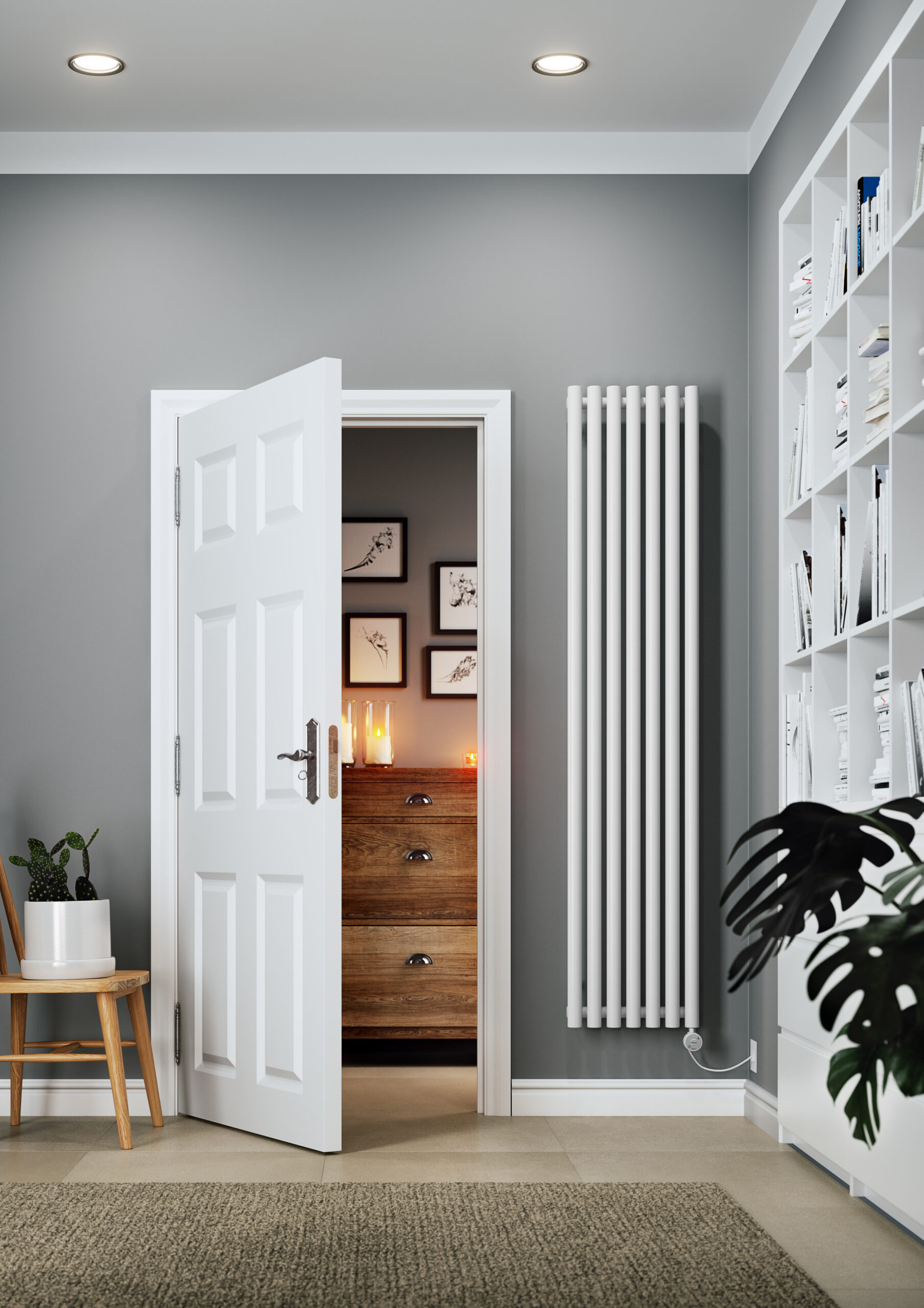 Ideas to Create Your Dream Home Office & Study Place 6 electric vertical radiator