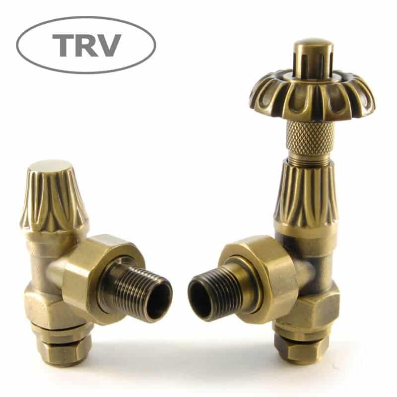 ABB-TRV-OEB_800-1.jpg Abbey Thermostatic Radiator Valve & Lock-Shield - Old English Brass (Angled TRV)
