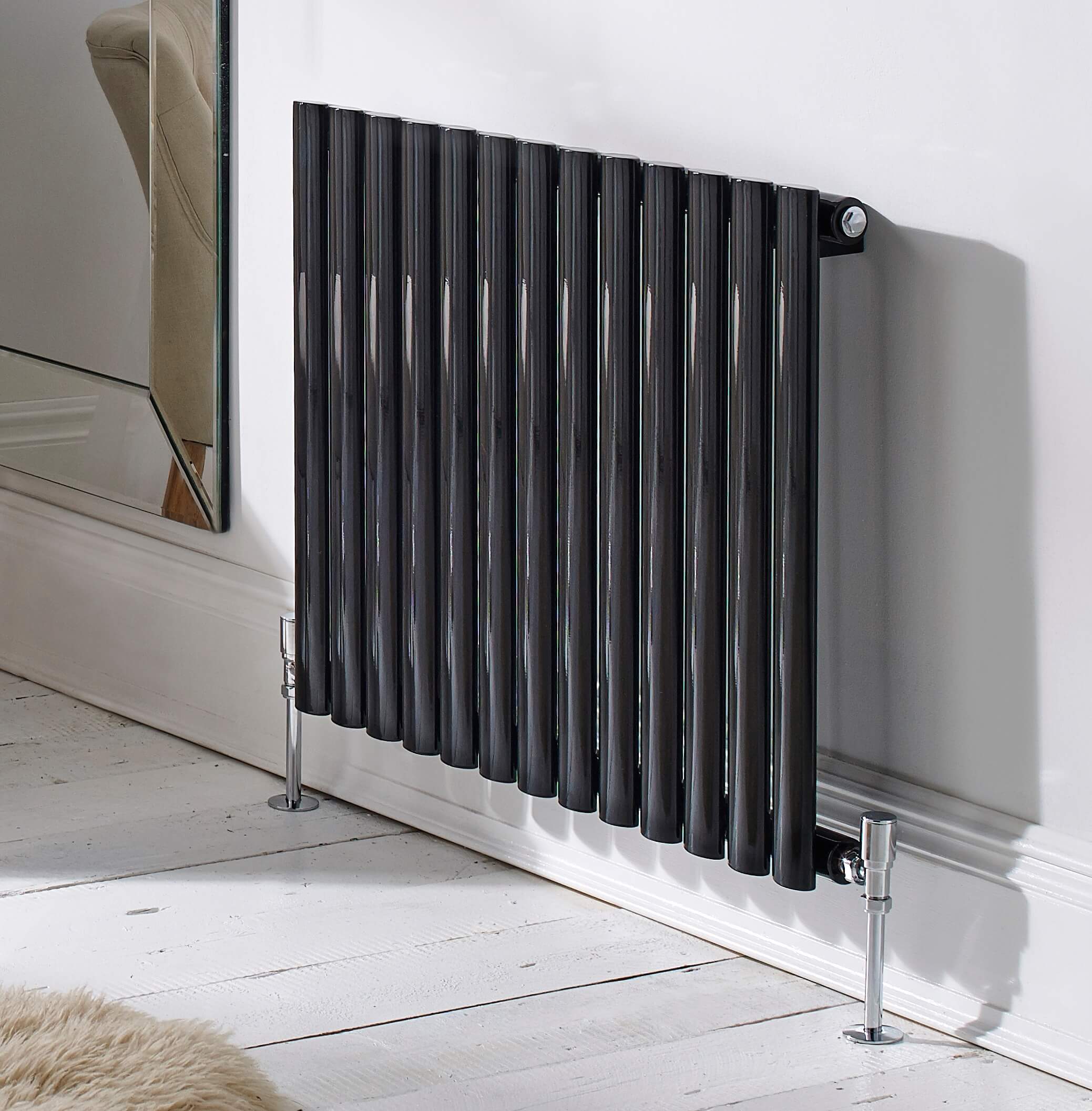 ASP60-79SB-1.jpg Aspen Anthracite Horizontal Single Designer Radiator