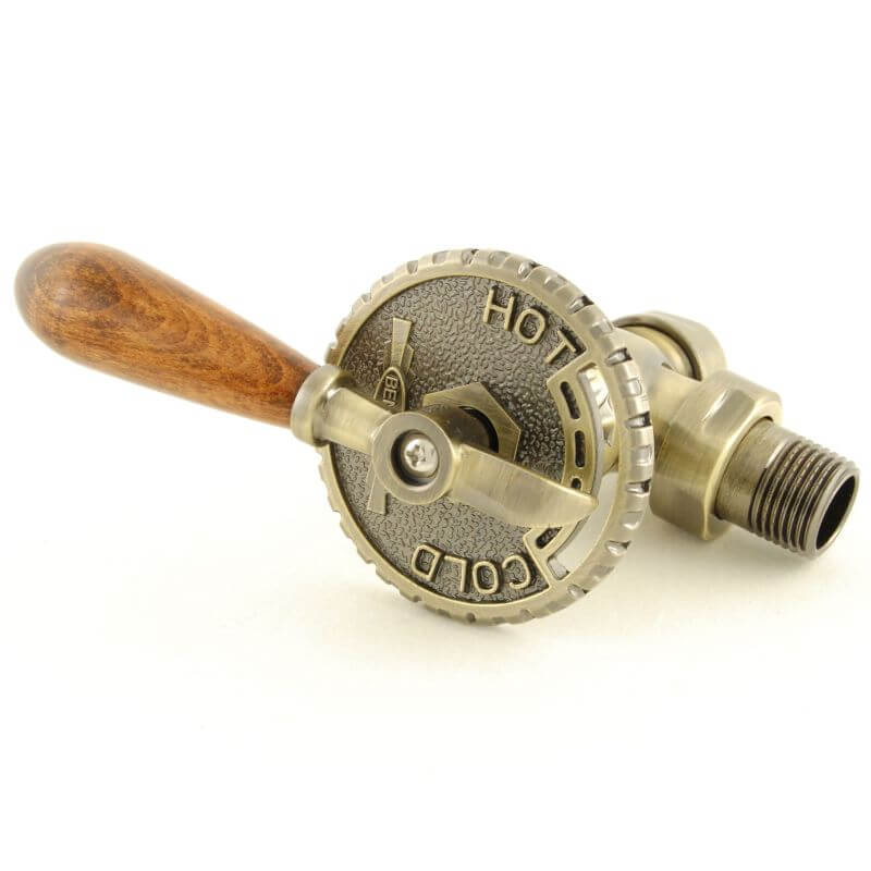 BEN-LEV-AB-WH_800-1.jpg Bentley Lever Traditional Radiator Valve - Antique Brass (Manual)