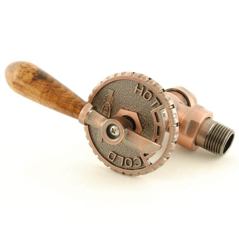 BEN-LEV-AC-WH_800-1.jpg Bentley Lever Traditional Radiator Valve - Antique Copper (Manual)