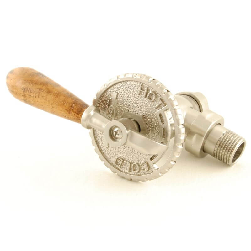 BEN-LEV-SN-WH_800-1.jpg Bentley Lever Traditional Radiator Valve - Silver (Manual)