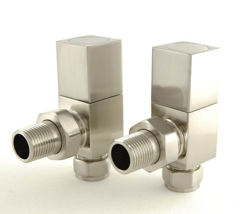 CUBEX-AG-SN_800-1.jpg Cubex Square Angled Radiator Valves - Satin Nickel