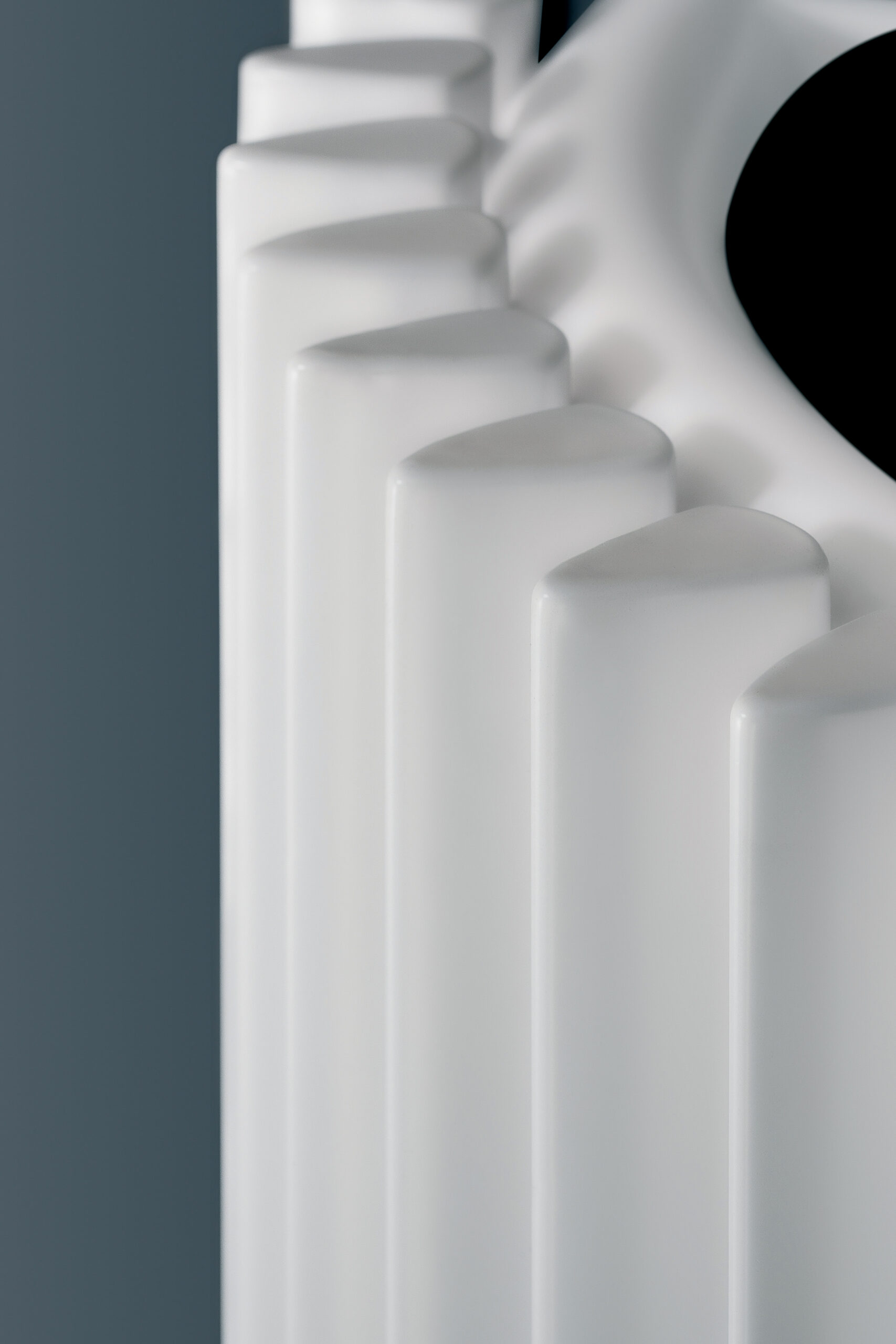 Corus-Corner-Detail-scaled-2.jpg Corus Corner Single Vertical Designer Radiator, Supplied with Central Connection (Anthracite)