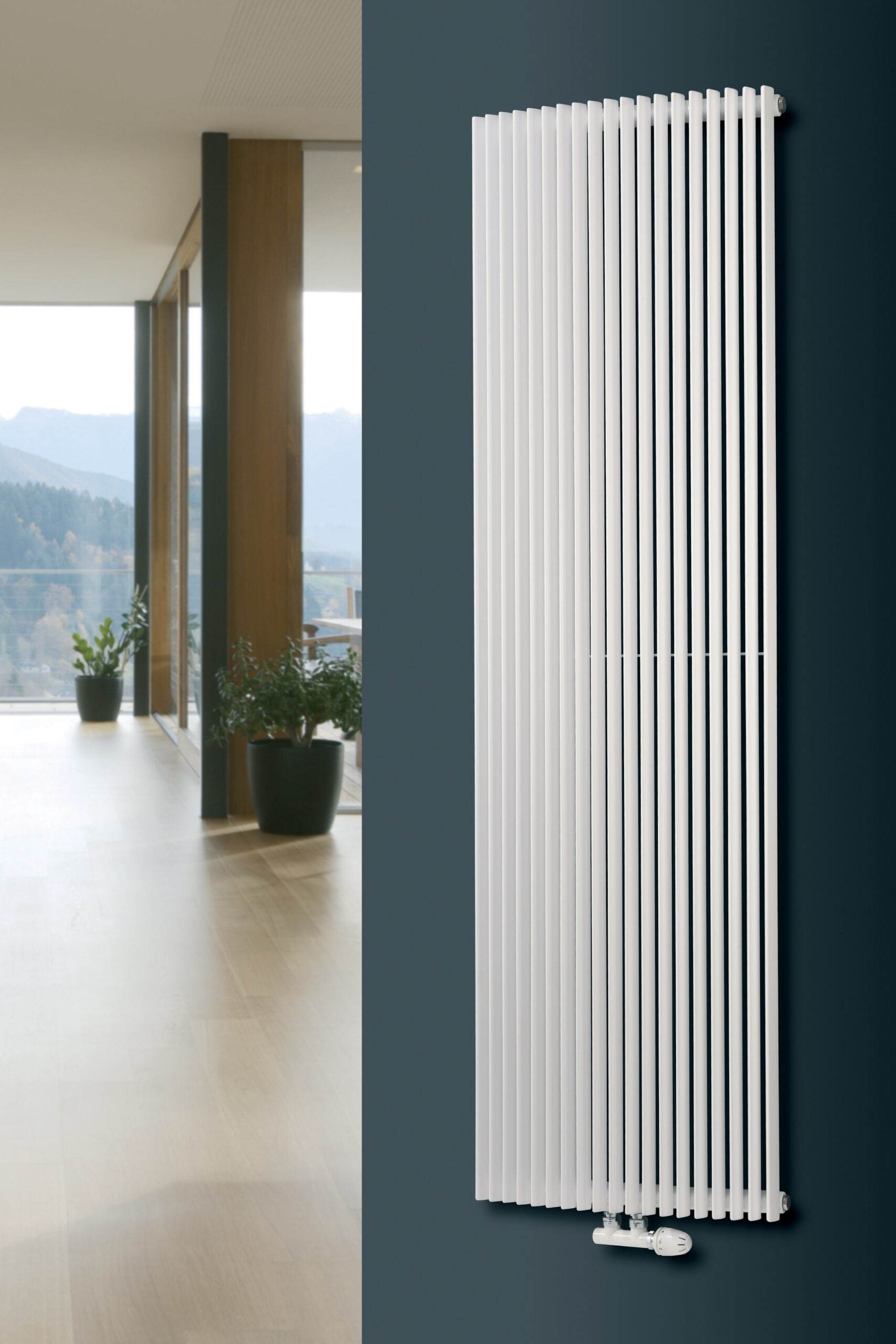 Corus-Curved-scaled-2.jpg Corus Curved Single Vertical Designer Radiator, Supplied with Central Connection (WHITE)