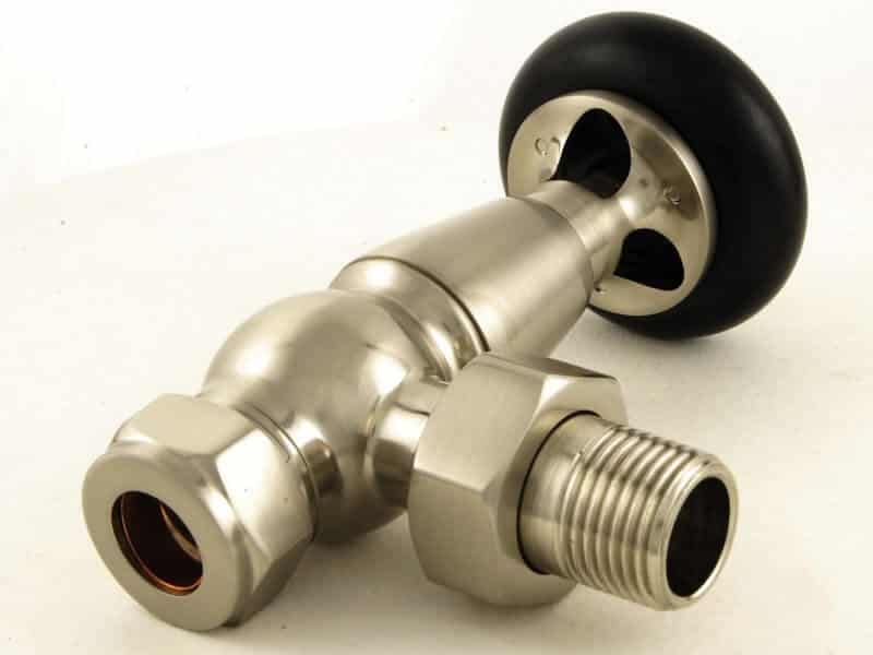 ETO-AG-SN-WH_800-1.jpg Eton Traditional Radiator Valve - Satin Nickel (Angled Manual)