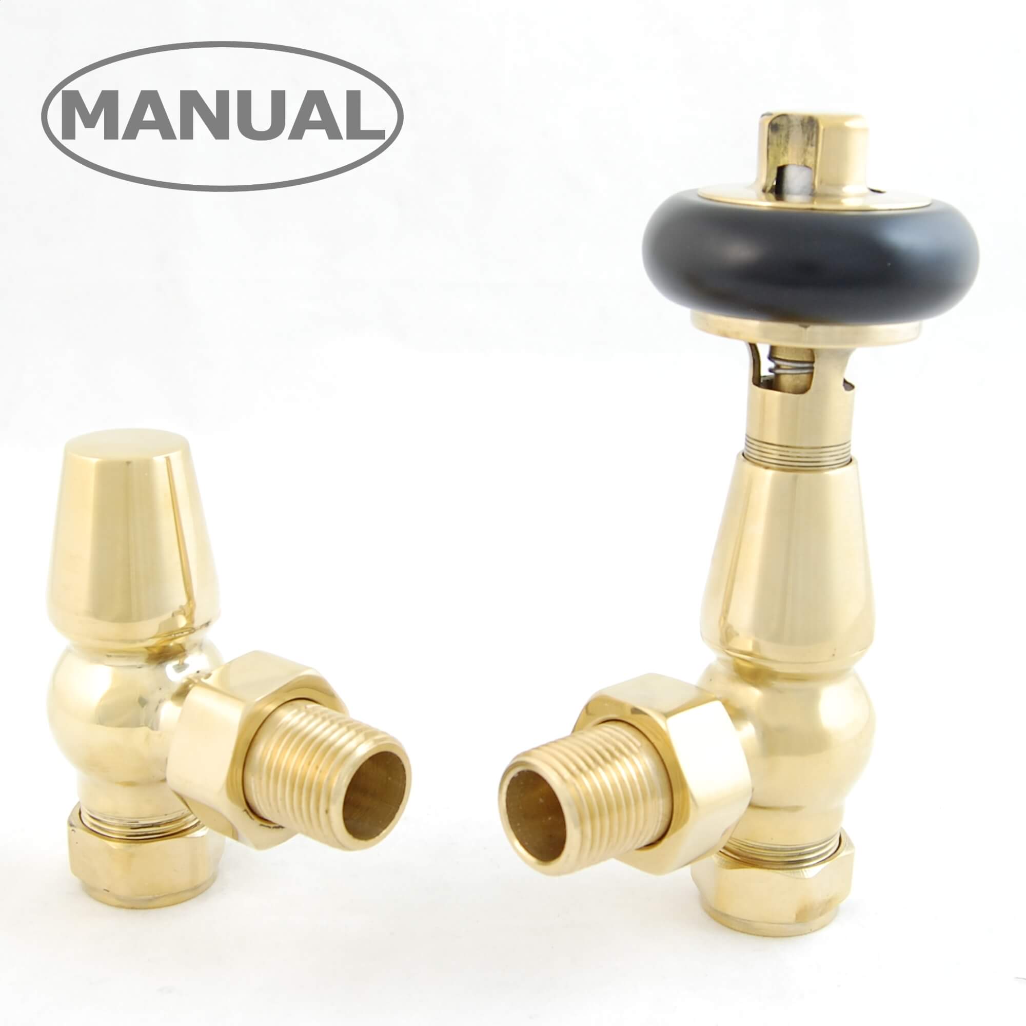 ETO-AG-UB-ALT00-1.jpg Eton Traditional Radiator Valve - Un-Lacquered Brass (Angled Manual)
