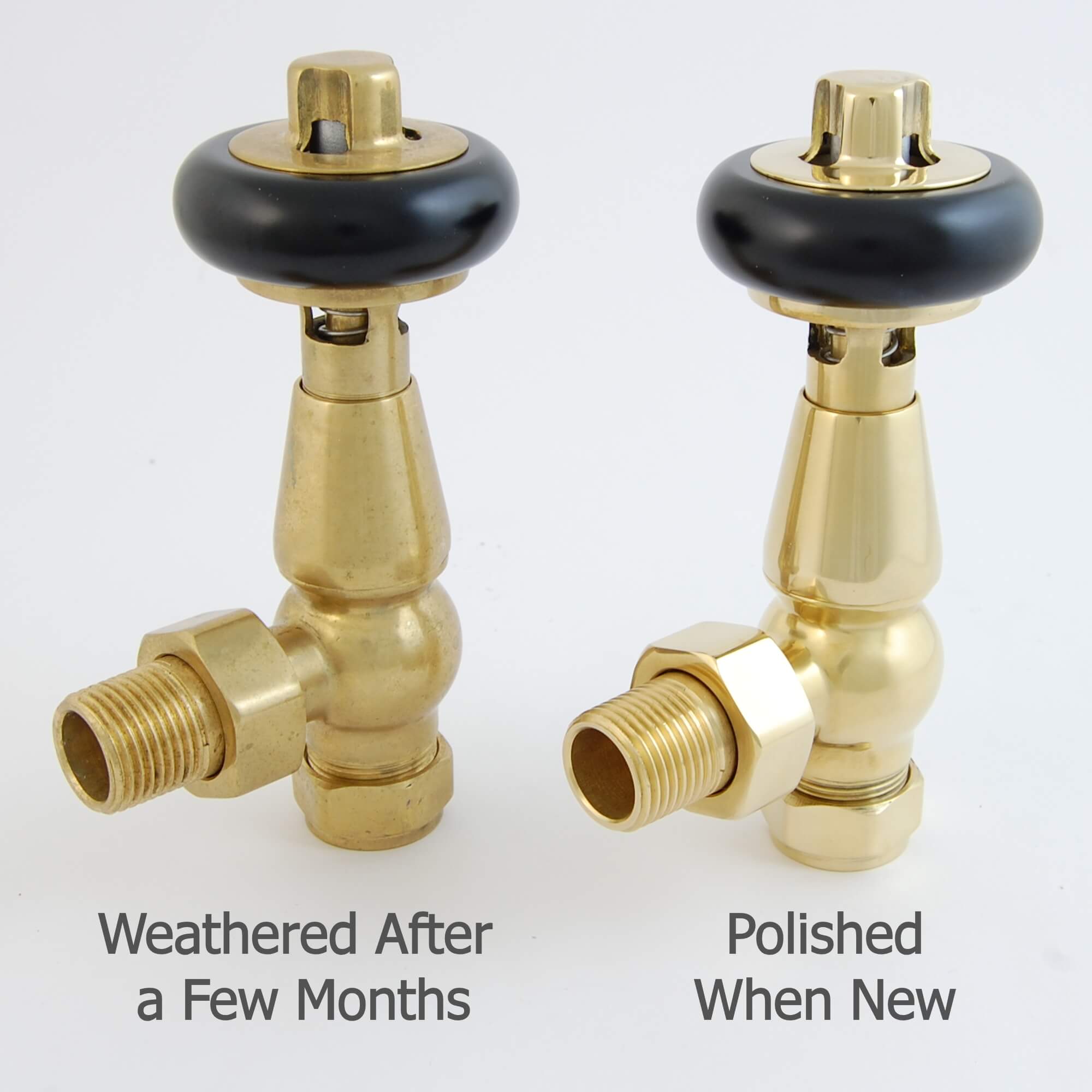 ETO-AG-UB-COM00-1.jpg Eton Traditional Radiator Valve - Un-Lacquered Brass (Angled Manual)