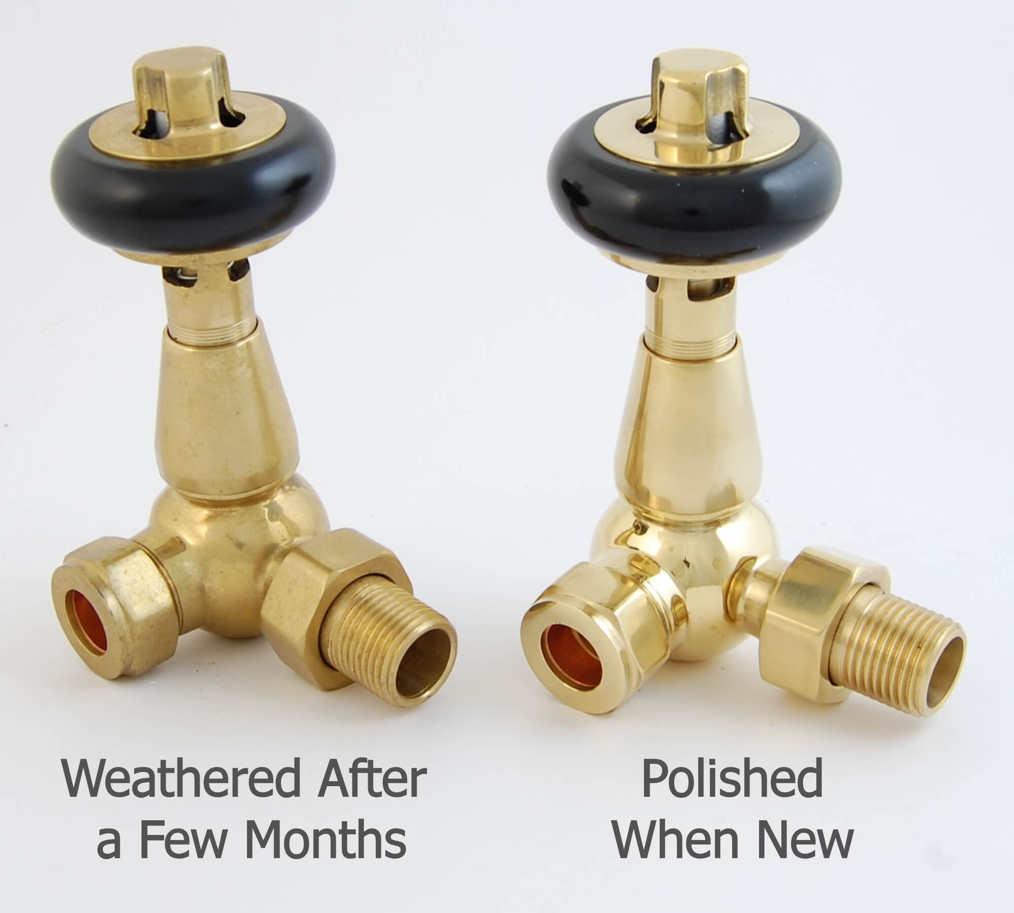 FAR-CR-UB-COM00-1.jpg Faringdon Traditional Thermostatic Radiator Valve - Un-Lacquered Brass (Corner TRV)