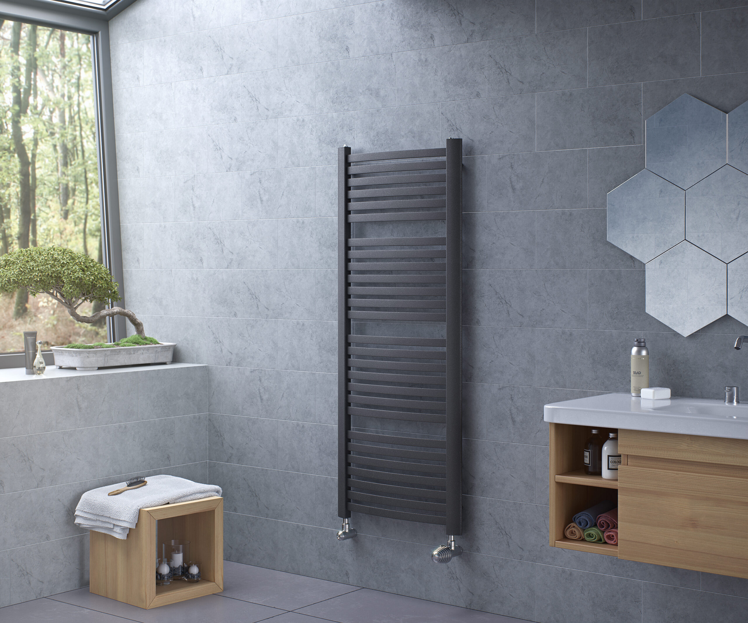 Fino-Textured-Matt-Anthracite-scaled-2.jpg Fino Designer Towel Radiator (ANTHRACITE)