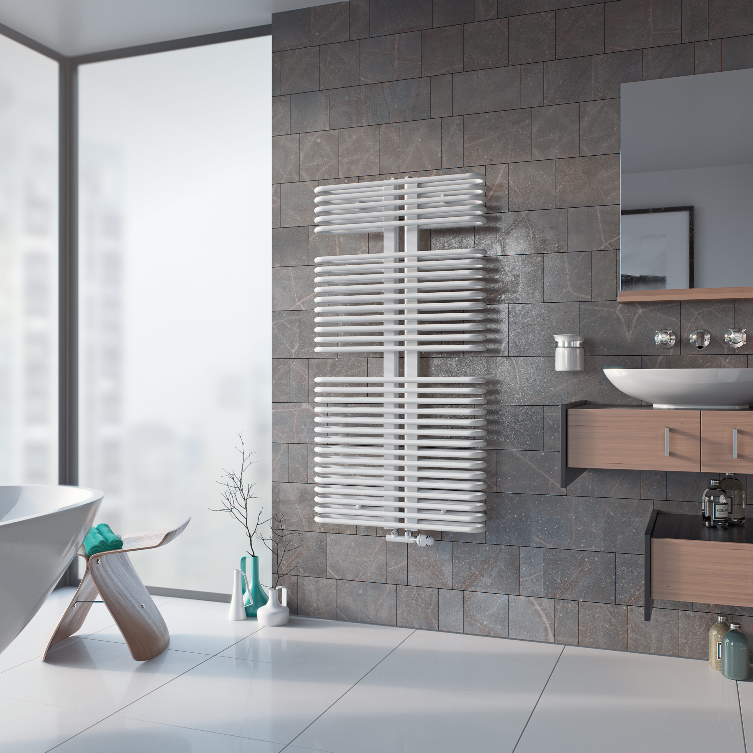Helios-Hero-scaled-2.jpg Helios Vertical Designer Towel radiator (WHITE)