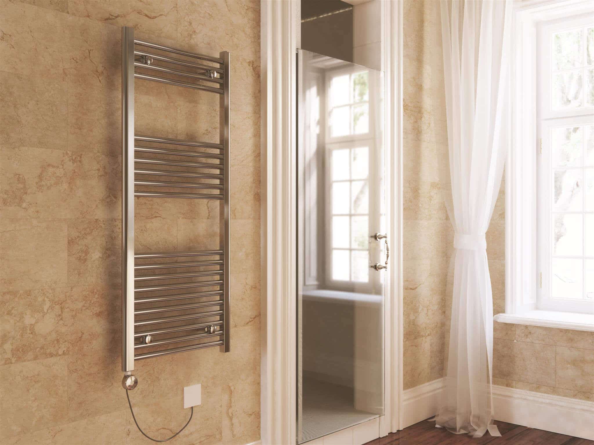 LEO-1.jpg Terma Leo Chrome Electric Designer Towel Rail
