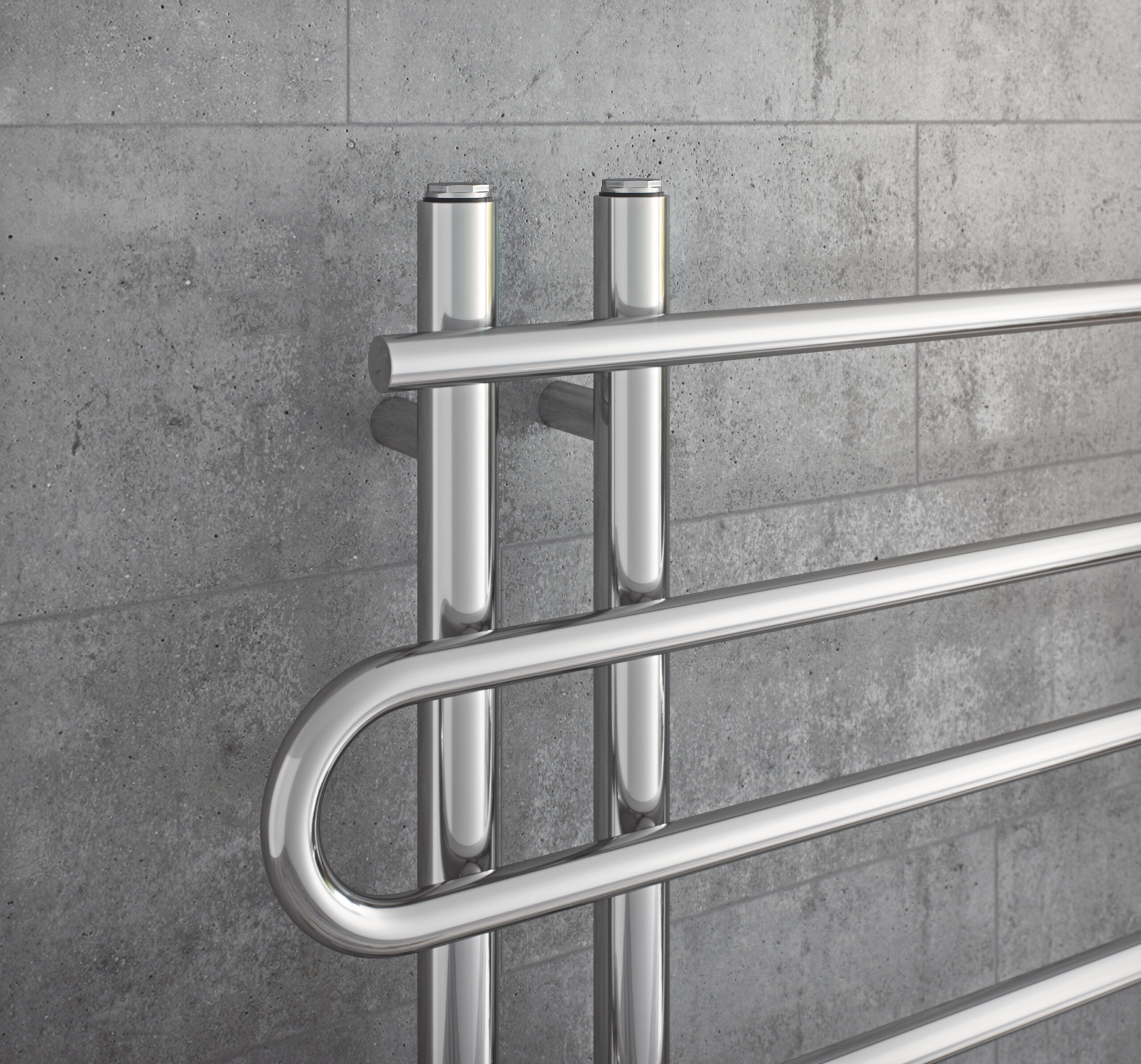 Mamba-Detail-scaled-2.jpg Mamba Chrome Designer Towel Radiator (CHROME)
