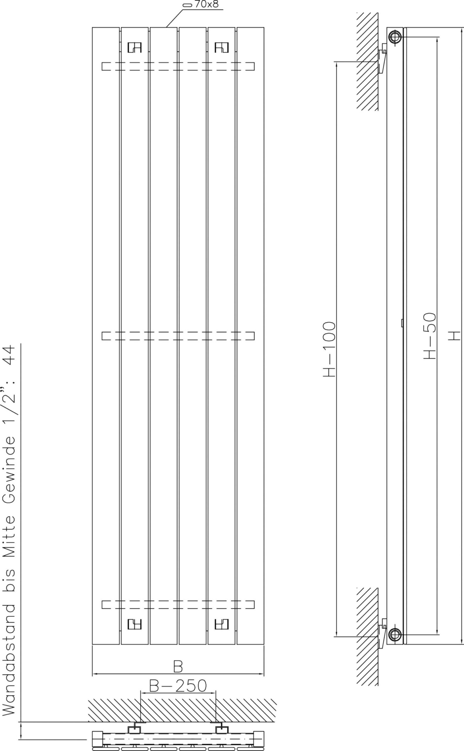 Mars-Deluxe-Vertical-Deluxe-Drawing-scaled-2.jpg Mars Deluxe Single Vertical Designer Radiator (White)