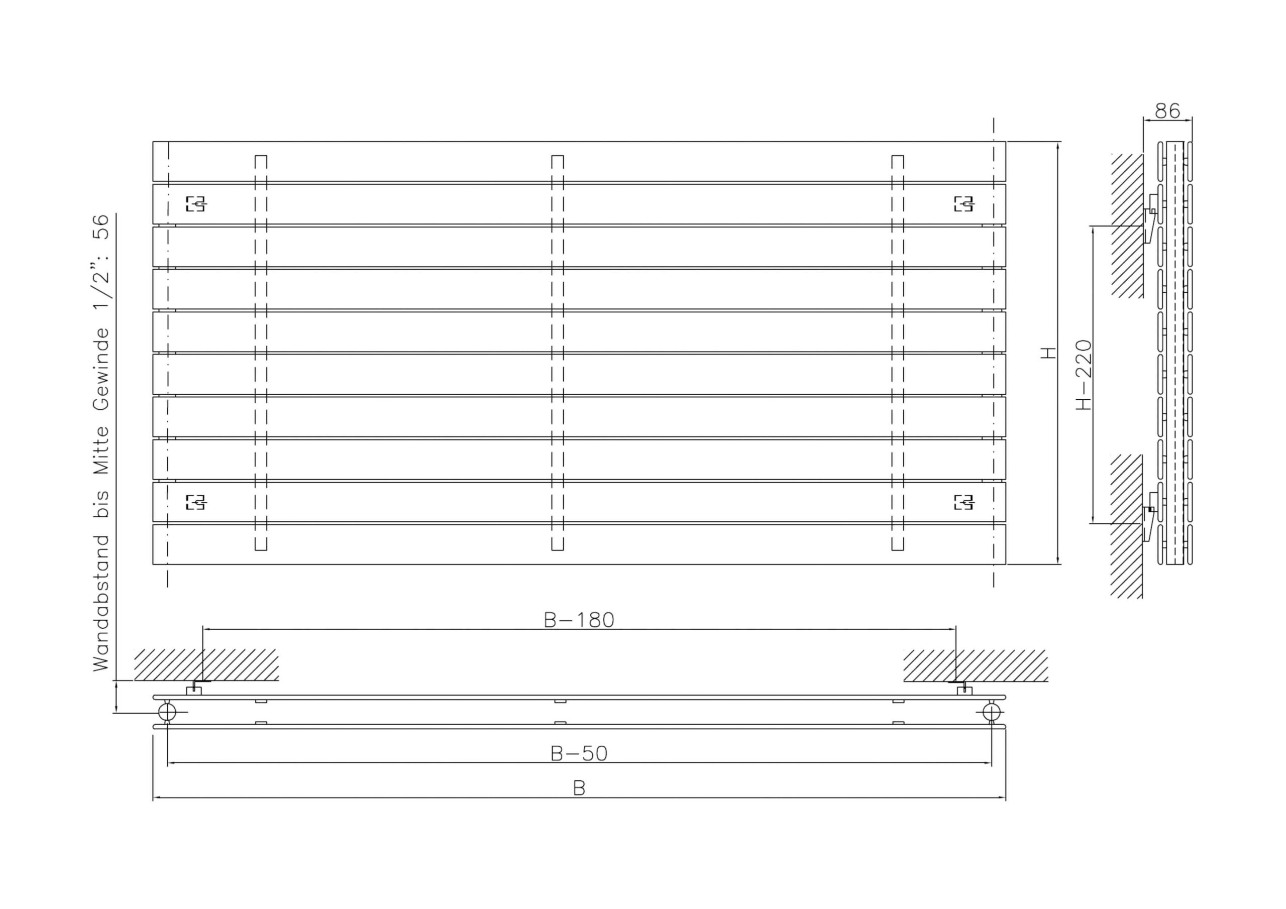 Mars-Horizontal-Duo-Drawing-scaled-2.jpg Mars Duo Horizontal Designer Radiator (Silver)