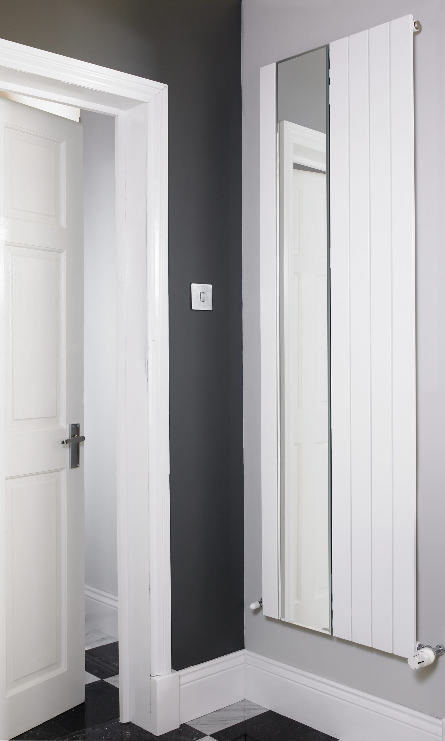 Mars-Mirror-White-scaled-2.jpg Mars Mirror Single Vertical Designer Radiator (Anthracite)