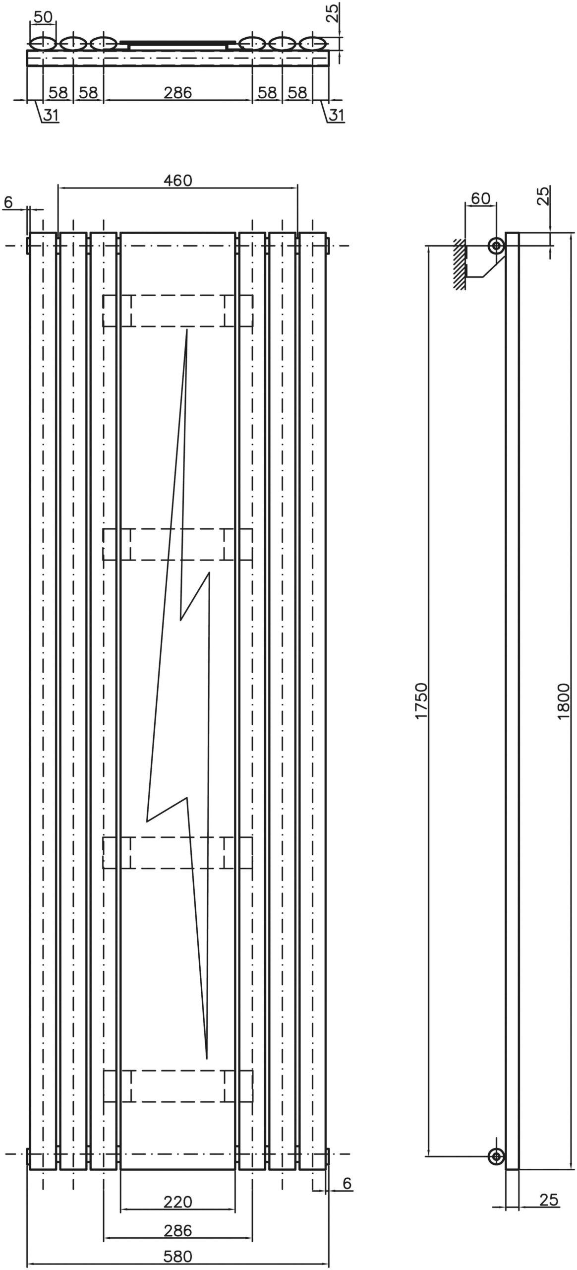 Nova-Mirror-Drawing-scaled-2.jpg Nova Mirror Single Tube (WHITE)