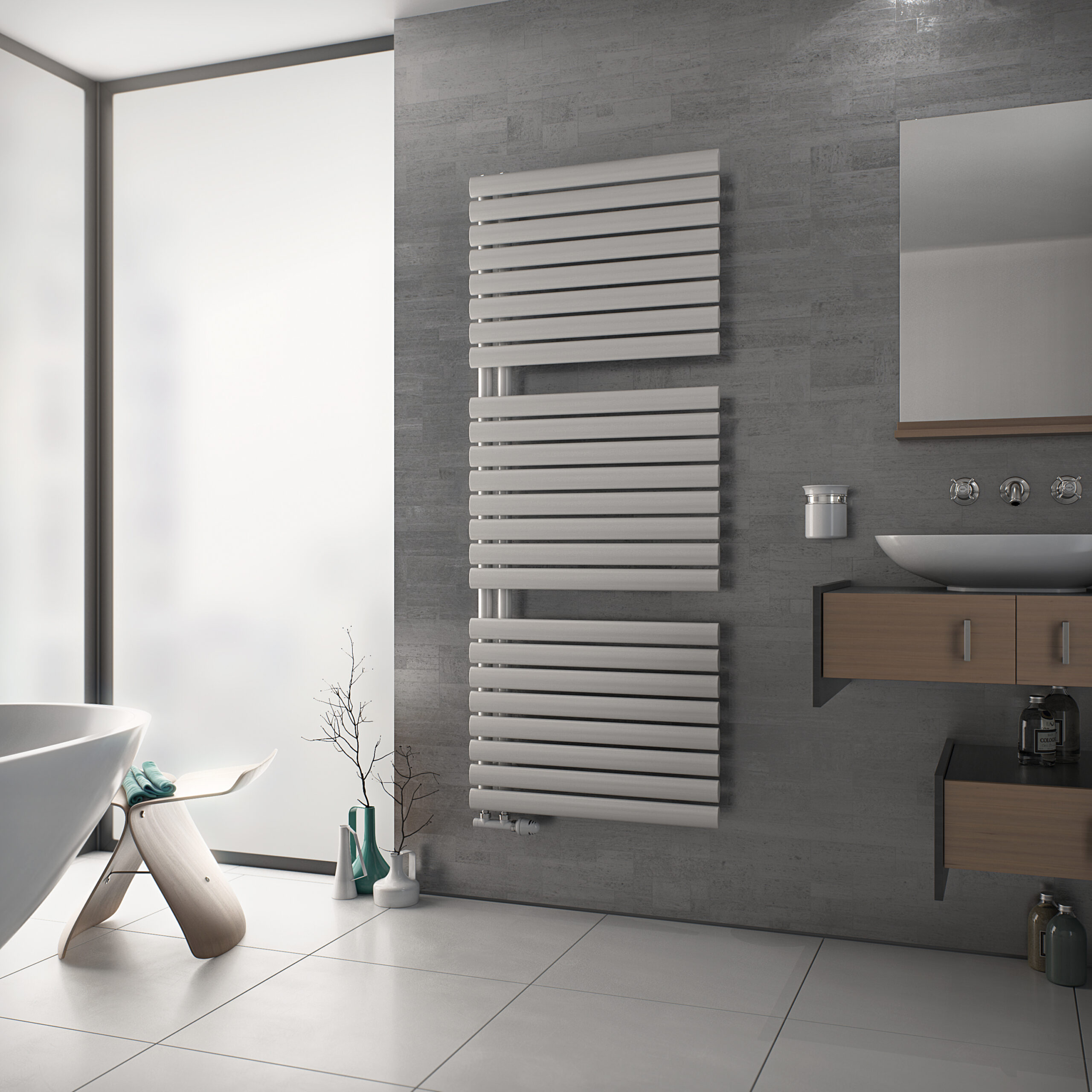 Fusion x64 TIFF File Nova Trium Designer Towel Radiator (WHITE)