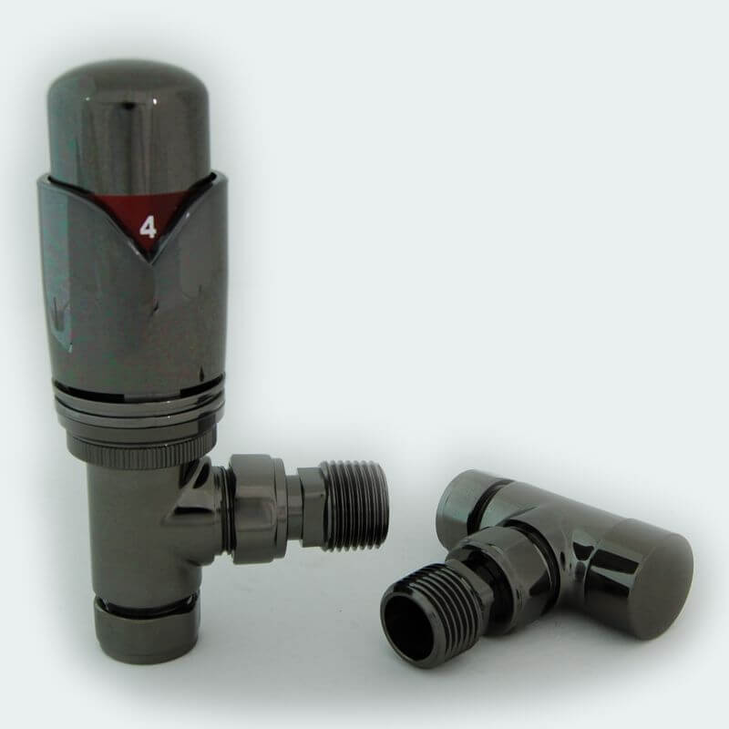REALM-2-AG-BL_800-1.jpg Realm Angled Thermostatic Radiator Valve Black Nickel Wheel-head & Lock-shield