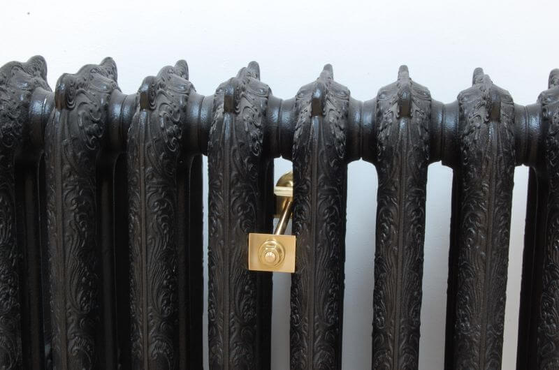 W-TRS-LUX-B-LS01_800-1.jpg Cast Iron Designer Radiator Luxury Wall Stay Bracket - Polished Brass